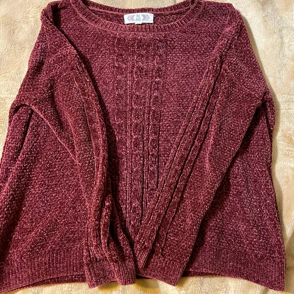 Purple chenille sweater